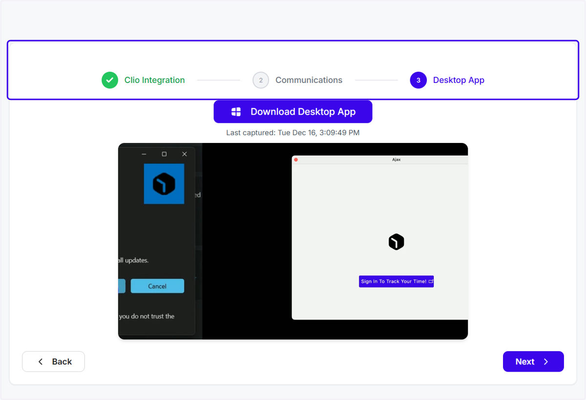 You'll see a page with a button that says Download Desktop App