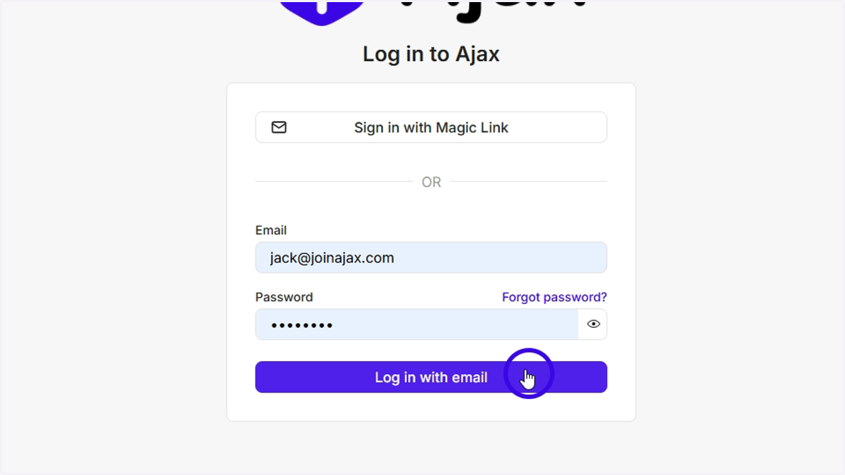 You may need to log into your Ajax first