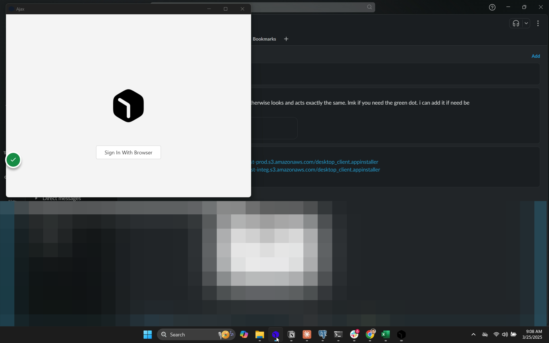 ...if the App hasn't popped up, click the Ajax icon in your Dock to pull it up