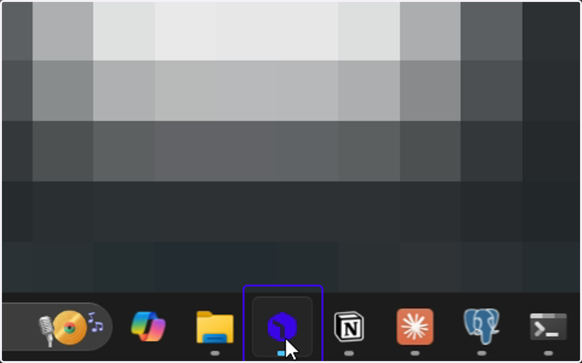 ...if the App hasn't popped up, click the Ajax icon in your Dock to pull it up