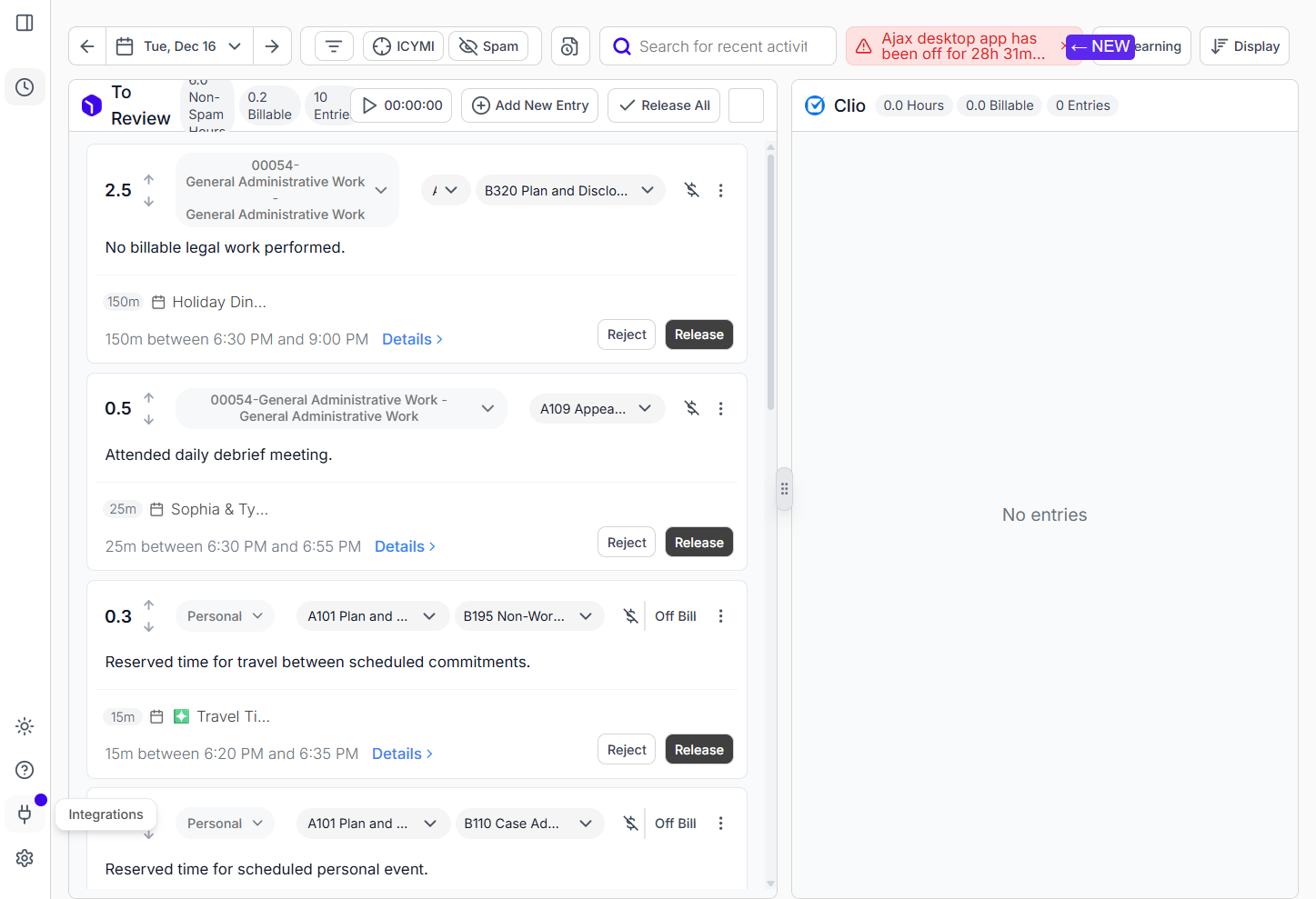 Click on Integrations