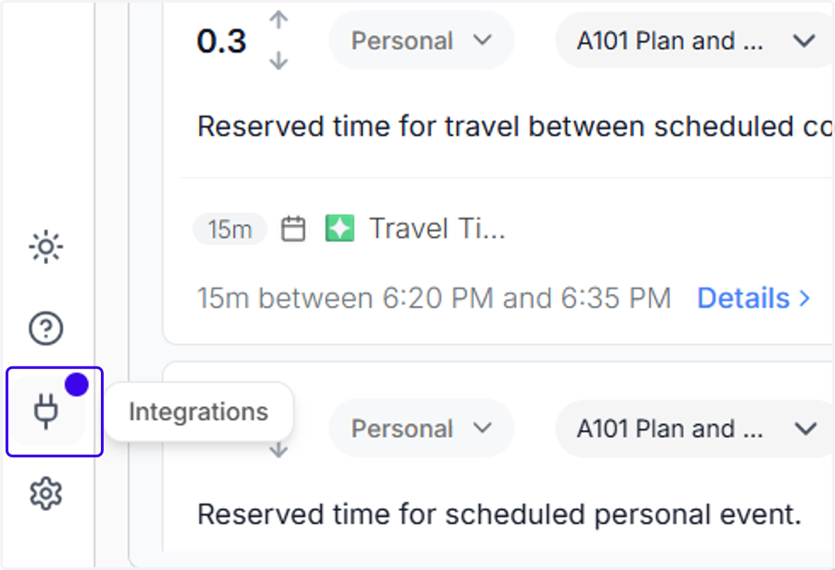 Click on Integrations