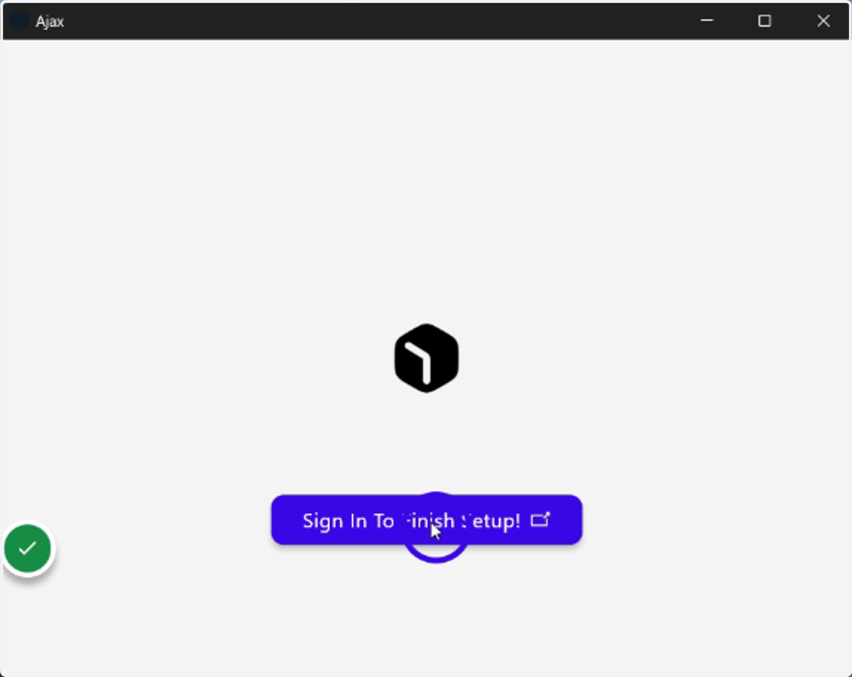 Once the app is installed, you should see the Ajax app pop up!