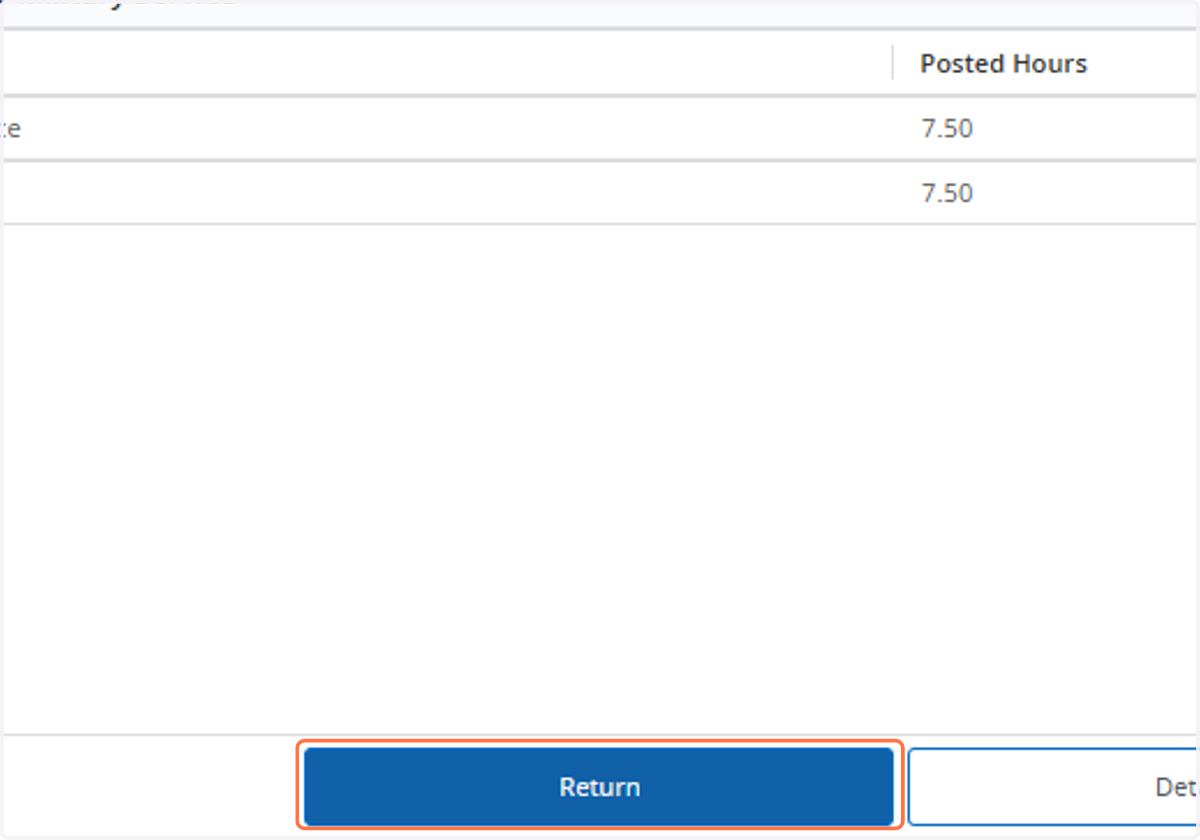 Once approved, click on "Return" to go back to your organization's pending approvals.