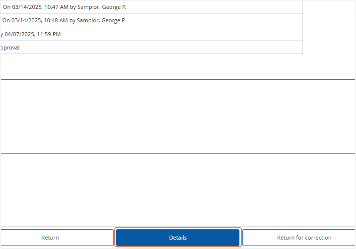If you click on "Details," it will take you to a detailed calendar view of the employee's leave report.