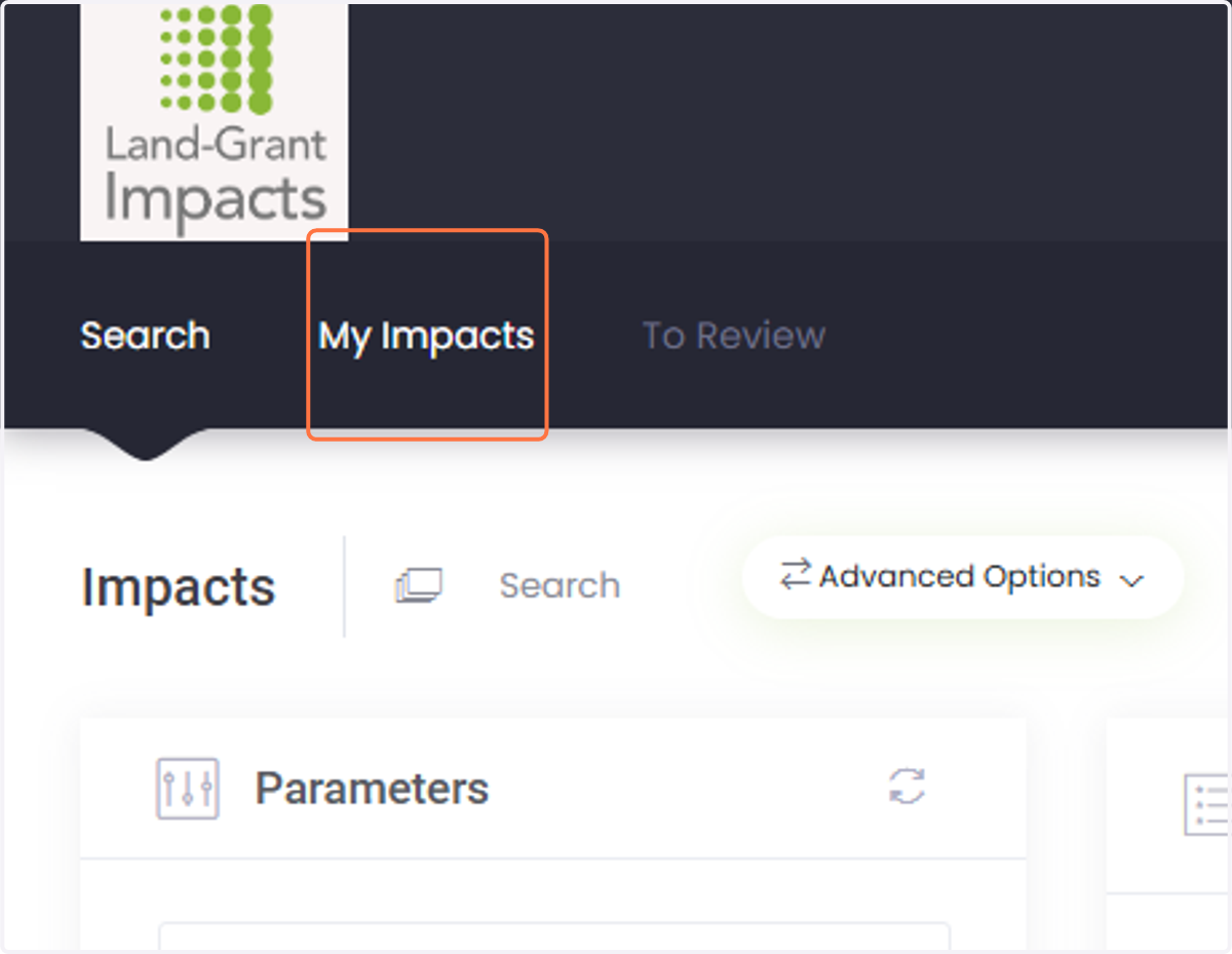 Click on "My Impacts."