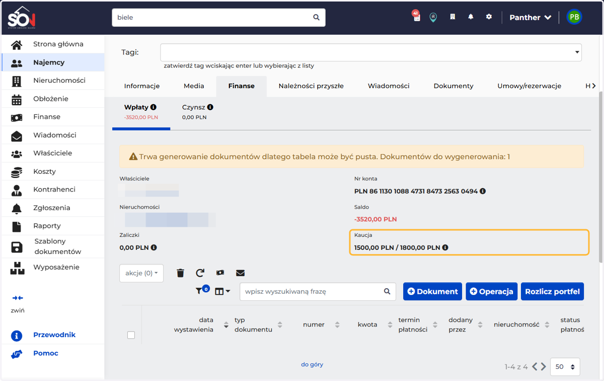 A kwota zostanie automatycznie potrącona z wpłaconej kaucji