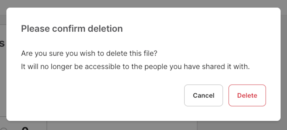 If the piece isn't being used for an assignment, select Delete to complete the process.