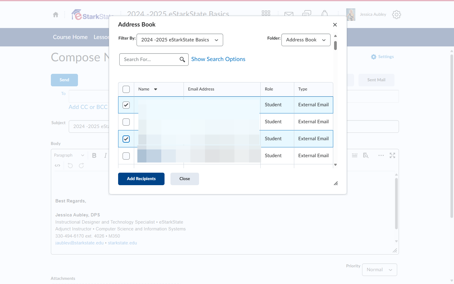 Click on Add Recipients