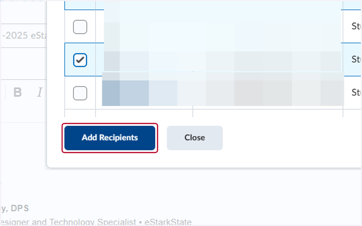 Click on Add Recipients
