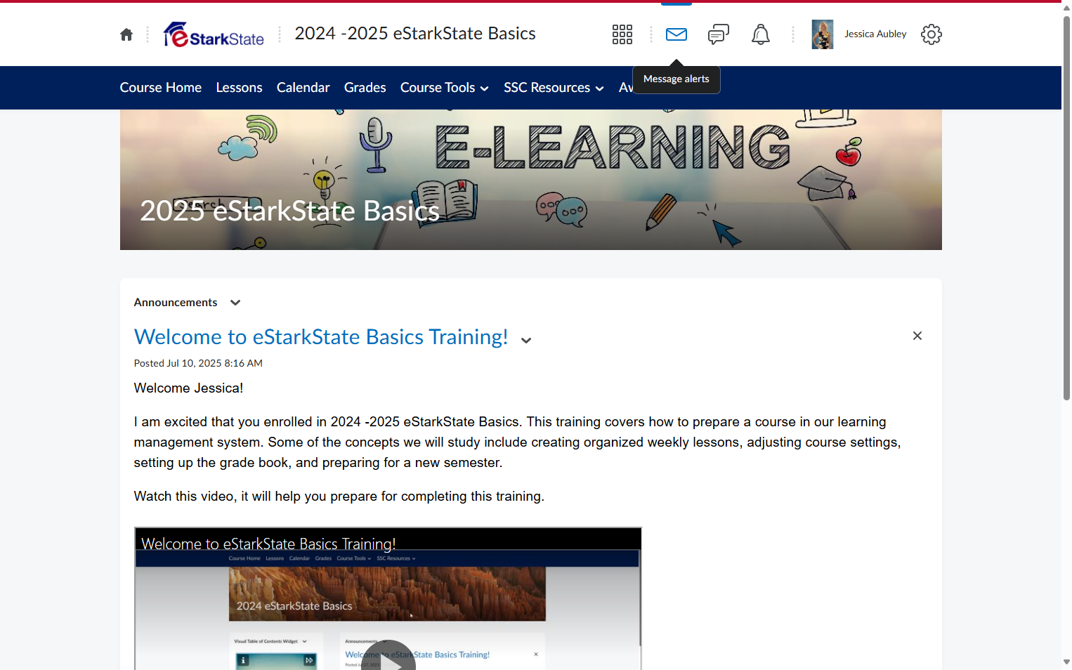 Click on tMessage alerts