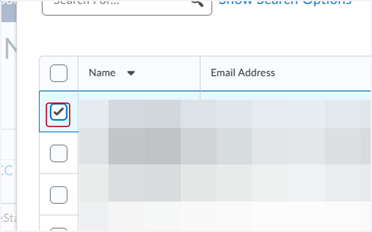 Check the box by the name(s) of those you want to email