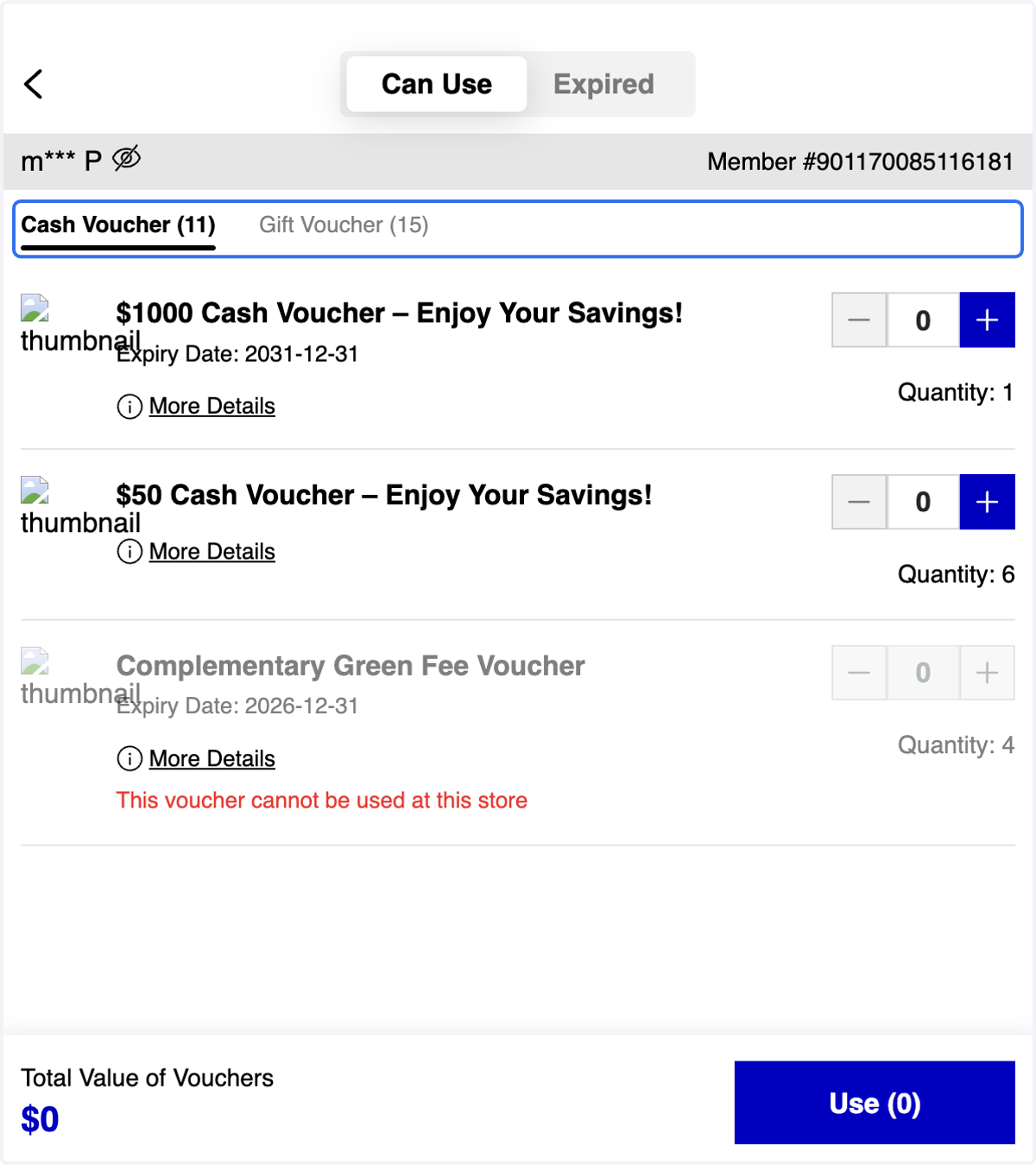 Different voucher types can be voided according to your requirements