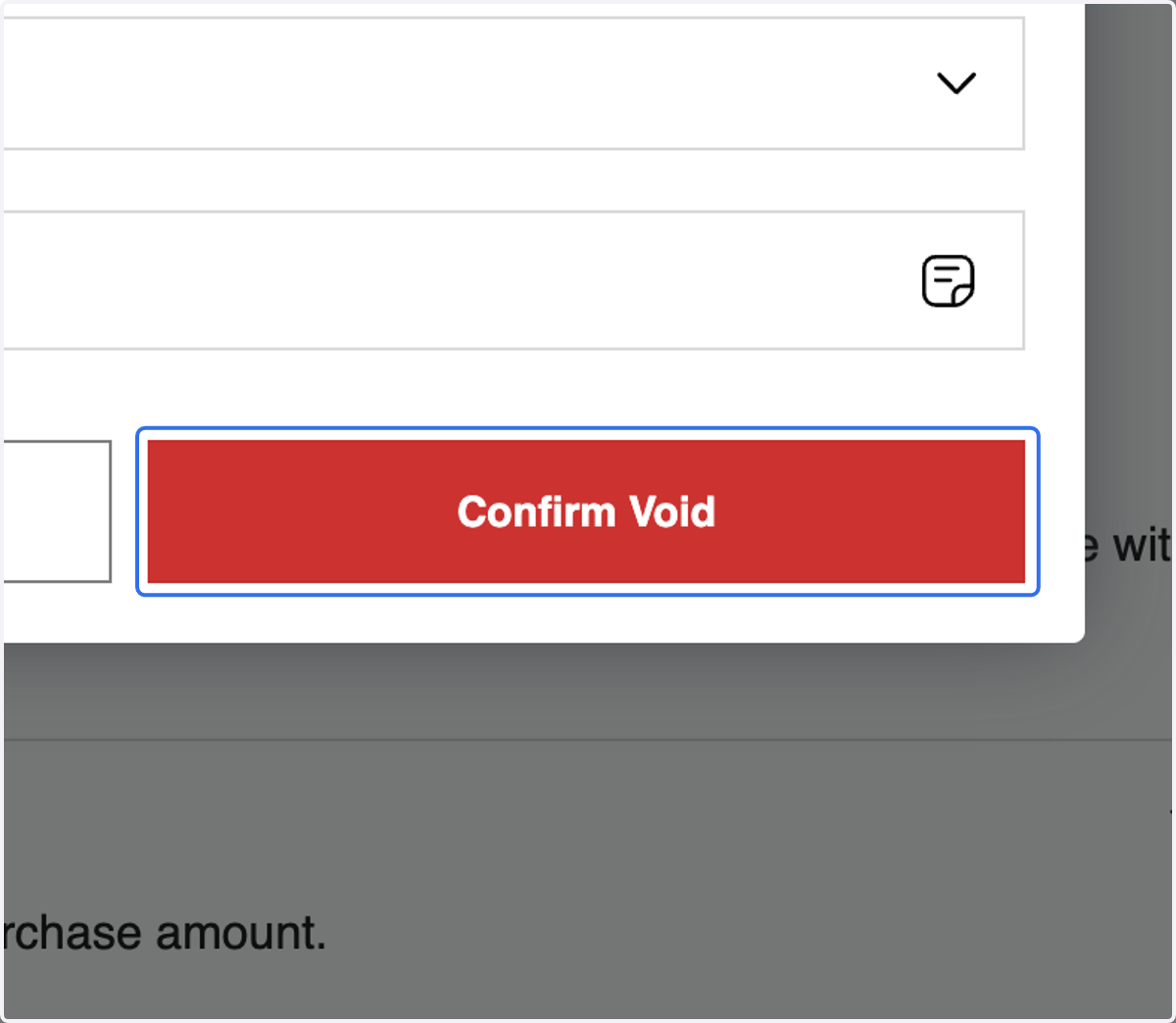 Click on Confirm Void