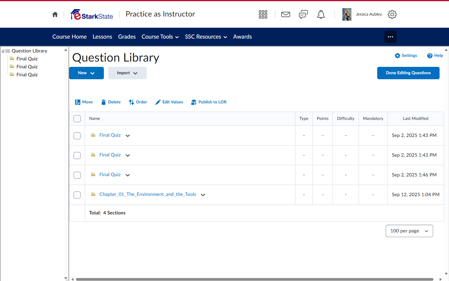 Click on Course Tools