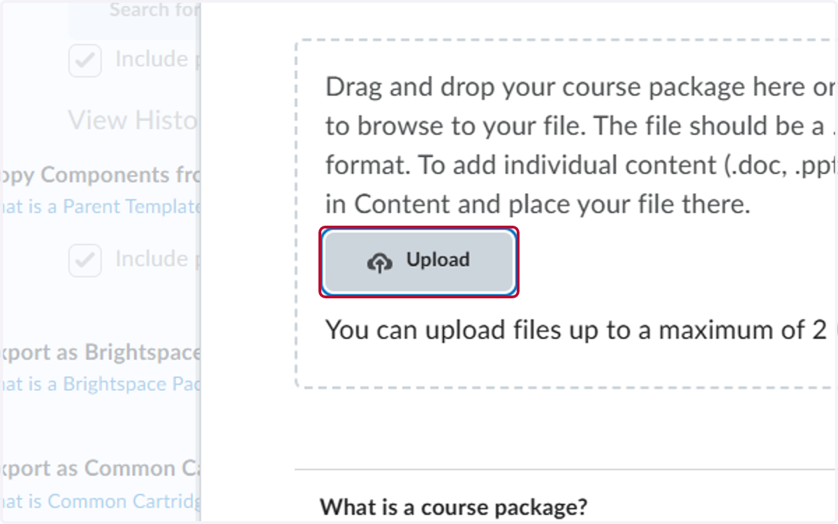 Click on Upload