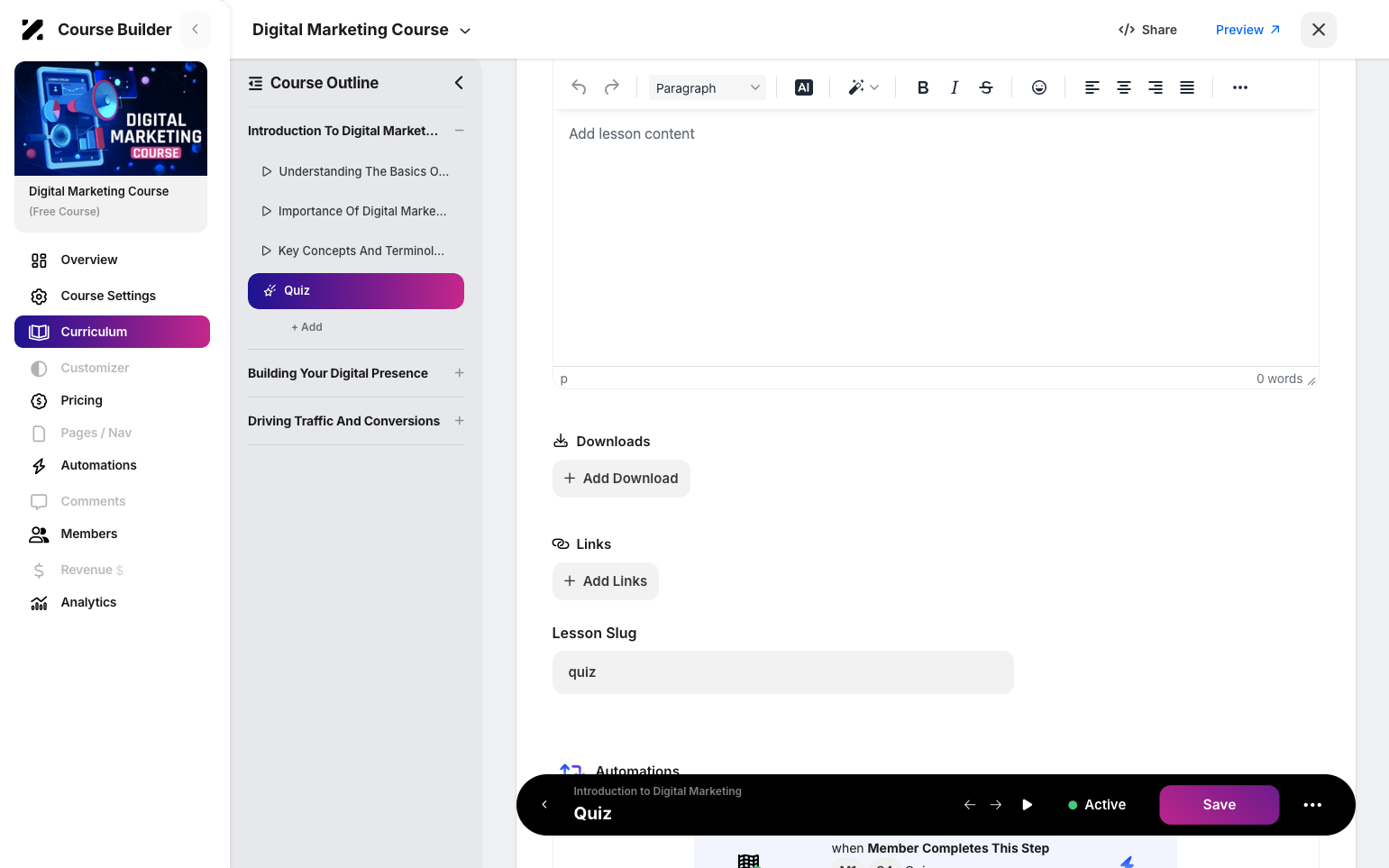 Step 10: Click the Save button to save your changes.