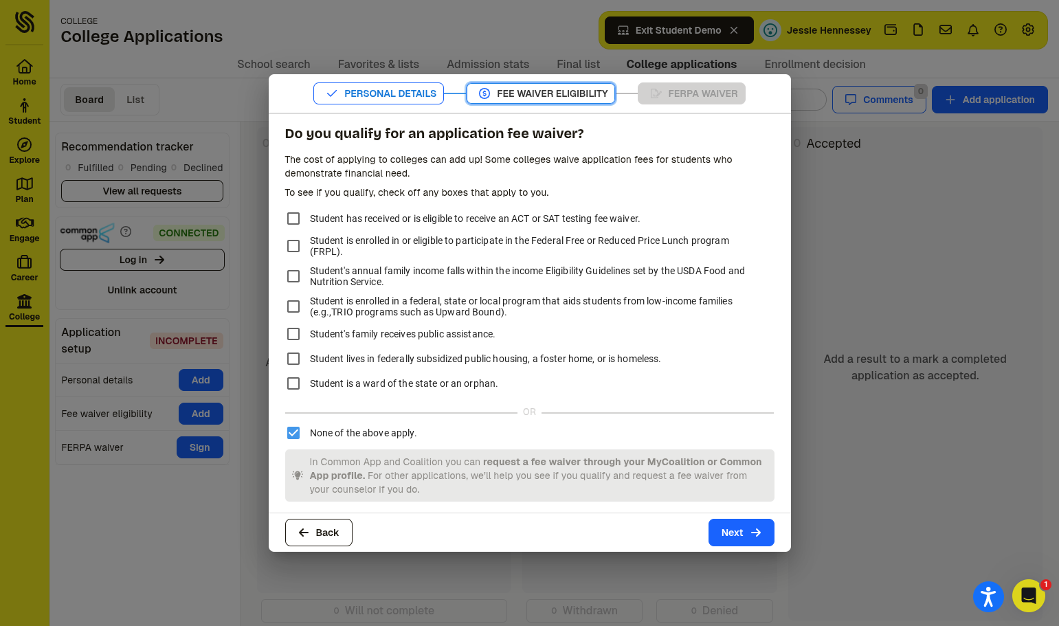 Review Fee Waiver Eligibility