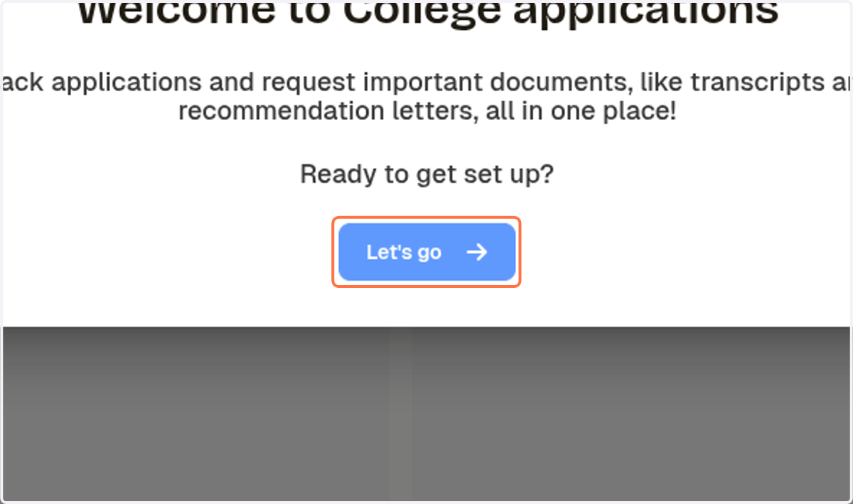 Click on Let's go