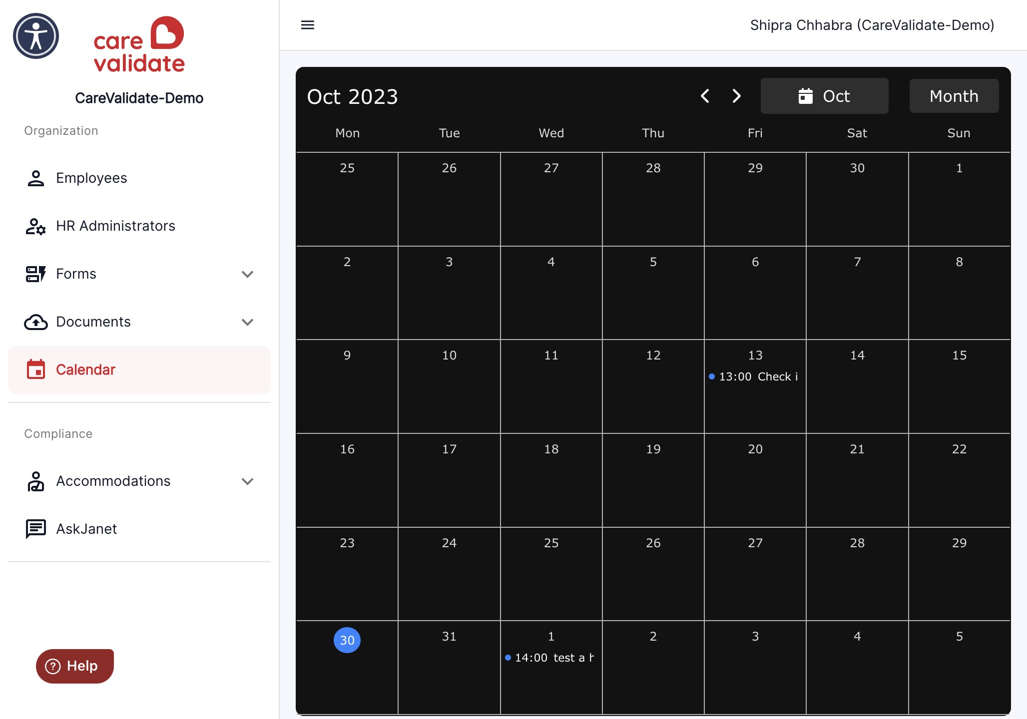 Click on the desired date