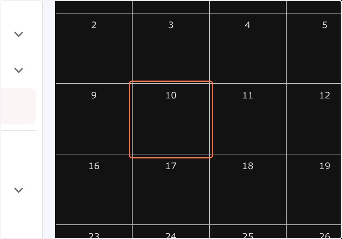 Click on the desired date
