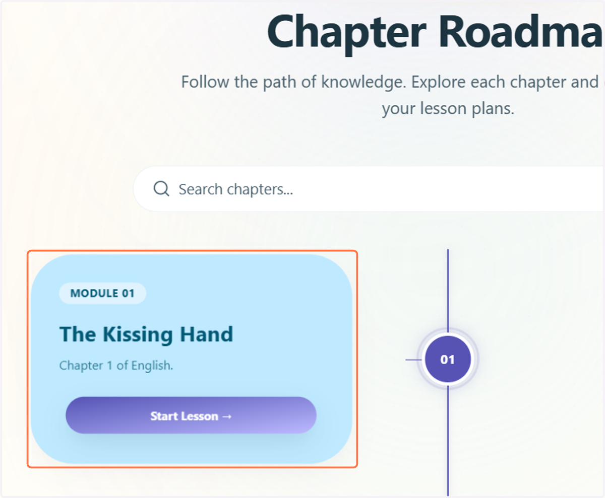 Select the chapter for which you want to create a lesson plan. നിങ്ങൾ ലെസൺ പ്ലാൻ തയ്യാറാക്കാൻ ആഗ്രഹിക്കുന്ന അധ്യായം തിരഞ്ഞെടുക്കുക.