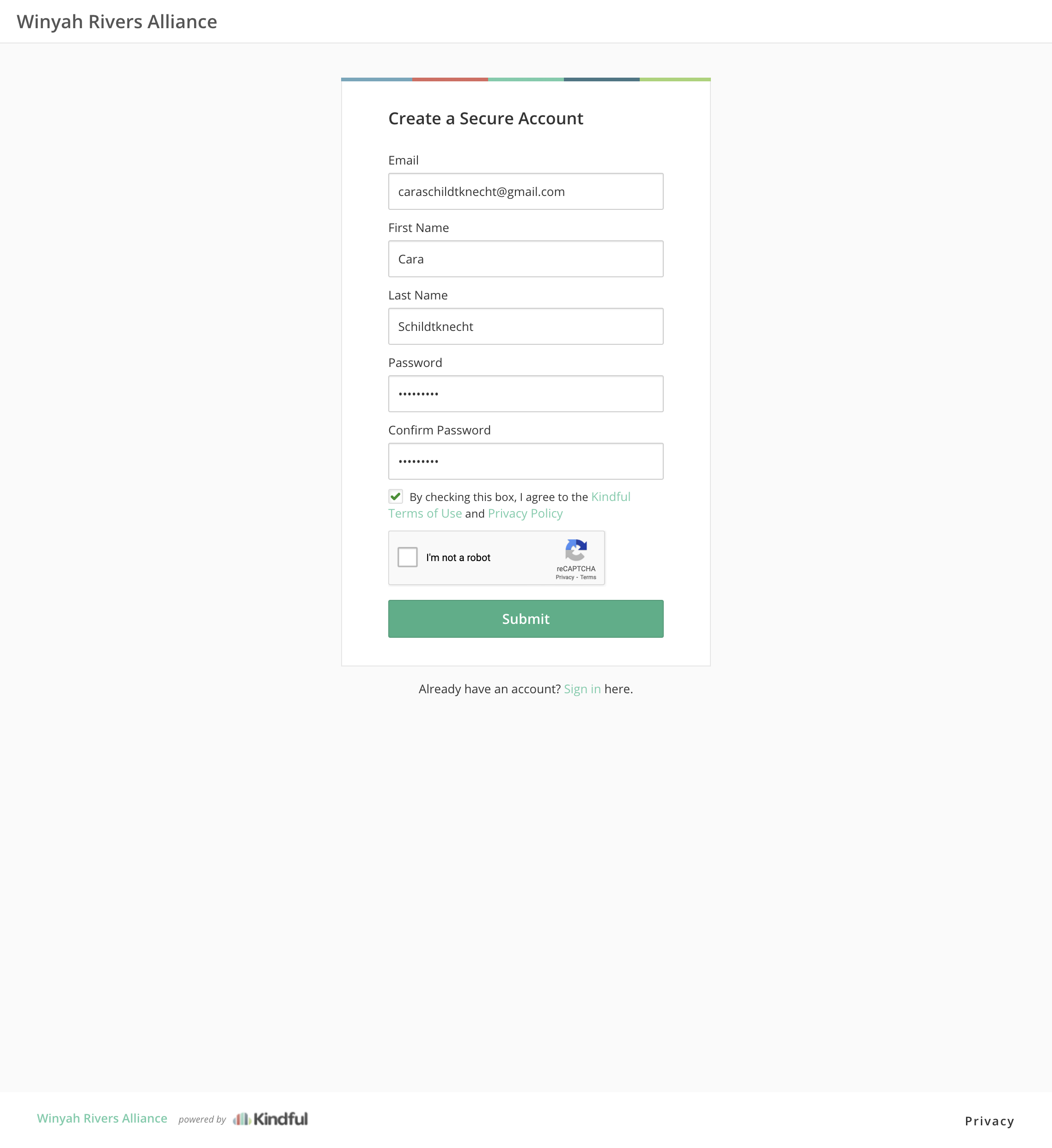 Click on I'm not a robot