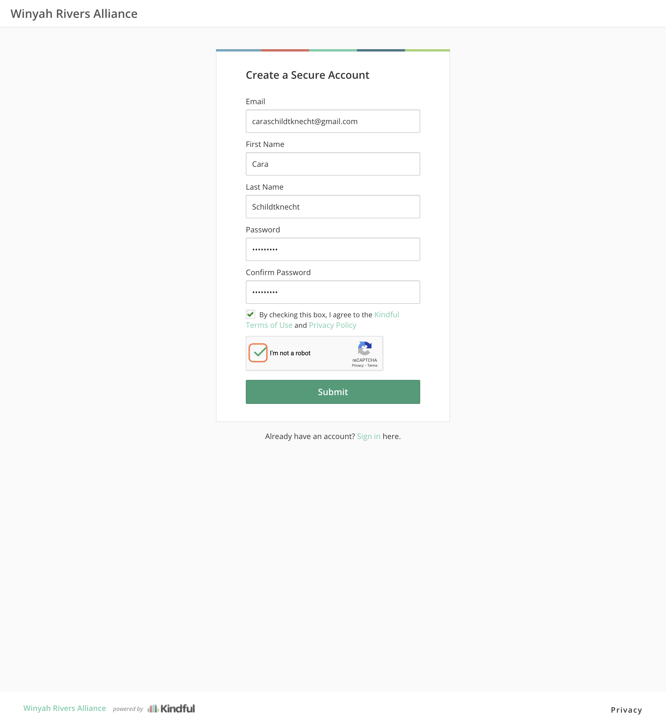 Click on Submit