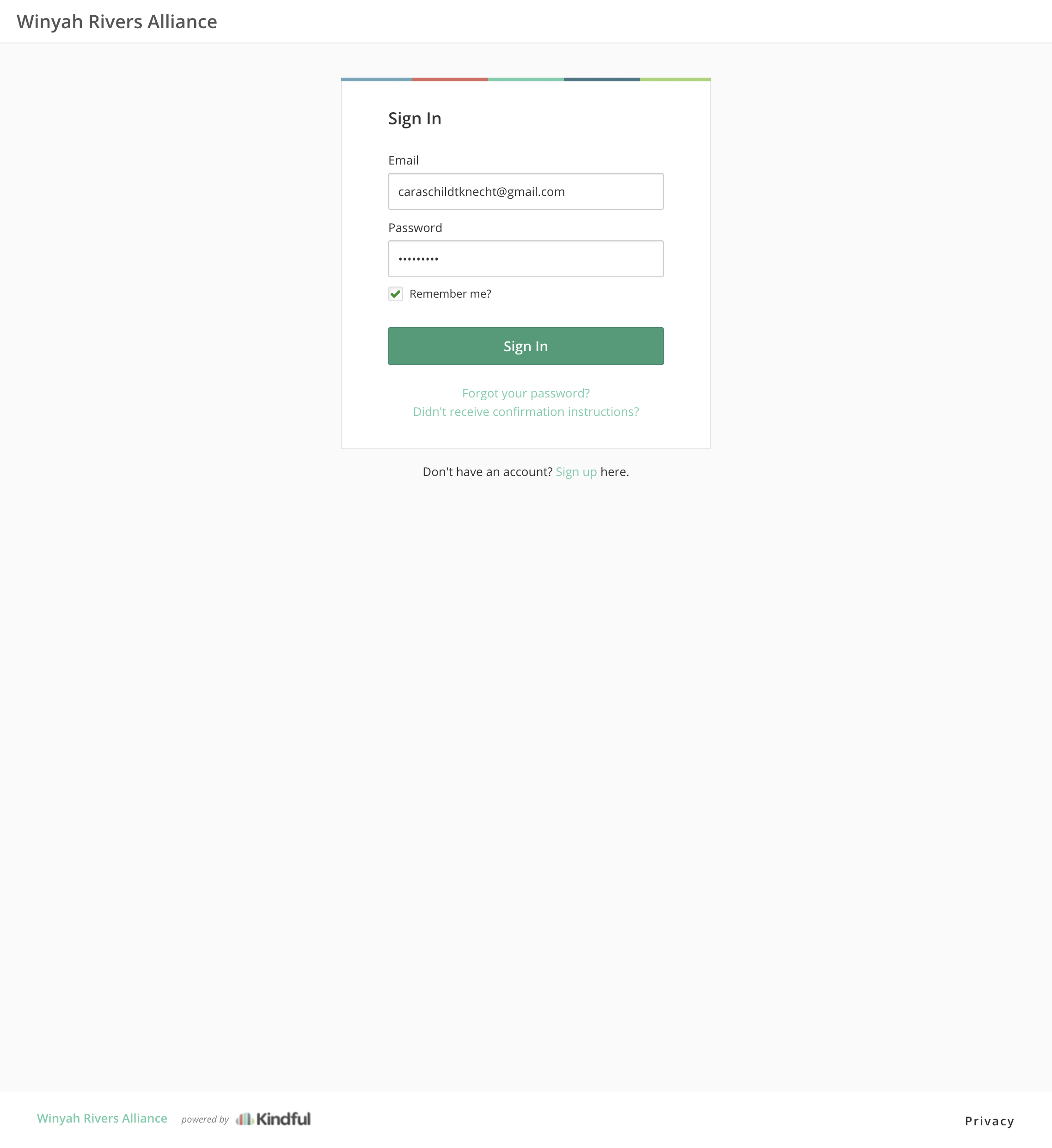 Click on Sign In