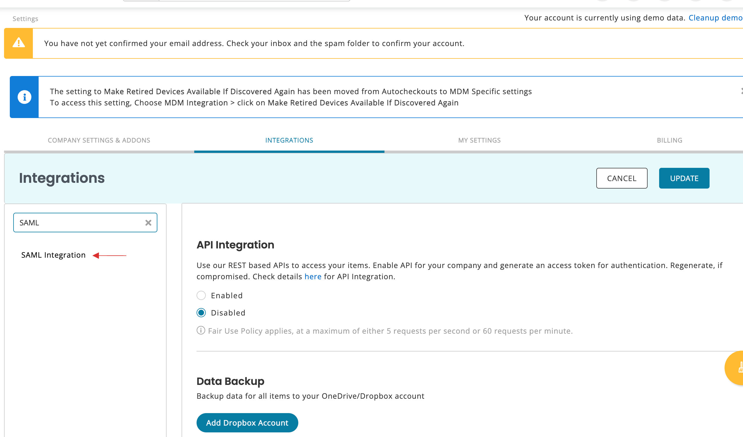 SAML Integration