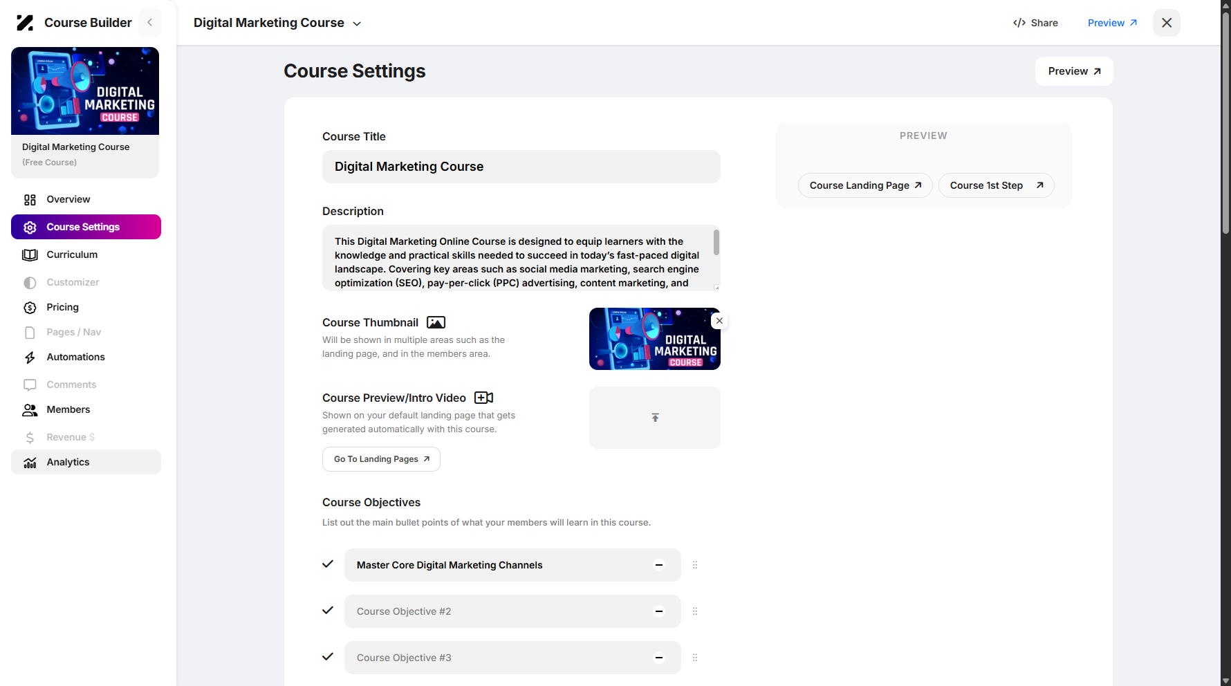 Step 6: Click on Analytics to proceed.