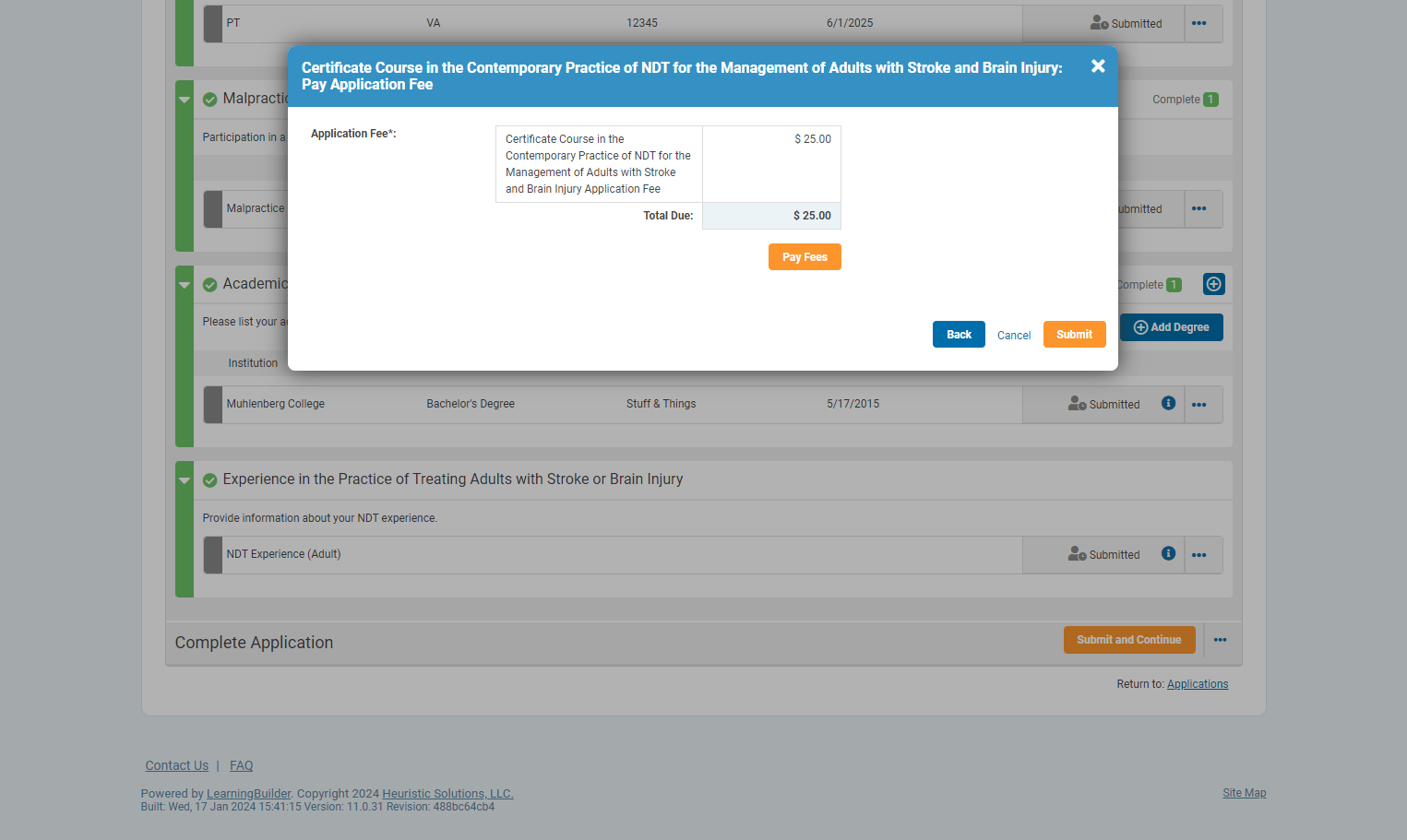 Click on Pay Fees