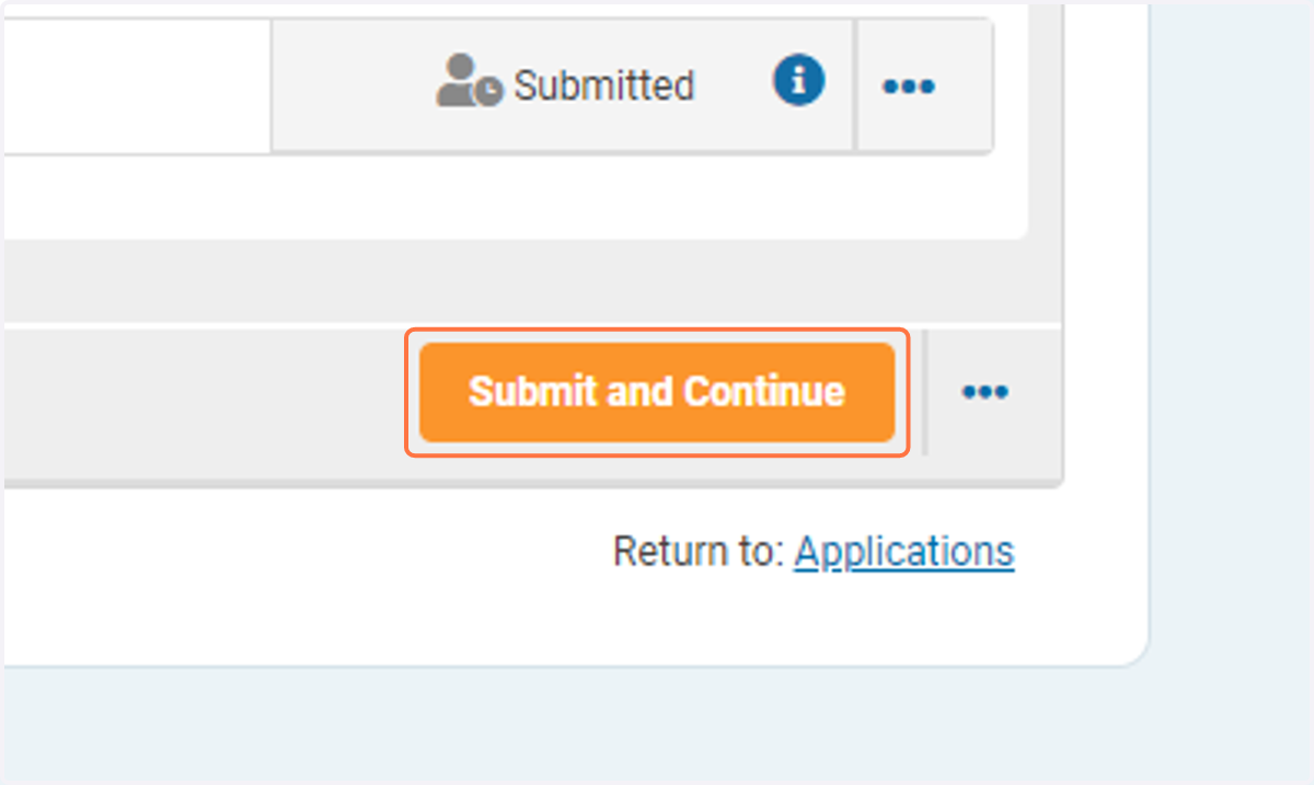Click on Submit and Continue