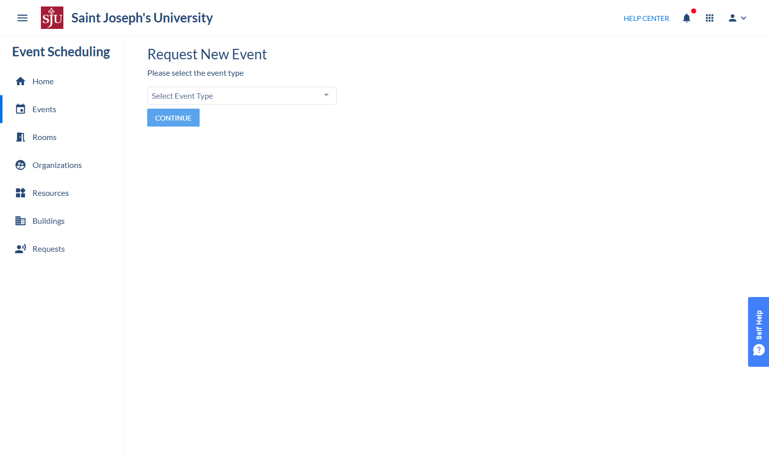 Click on Select Event Type