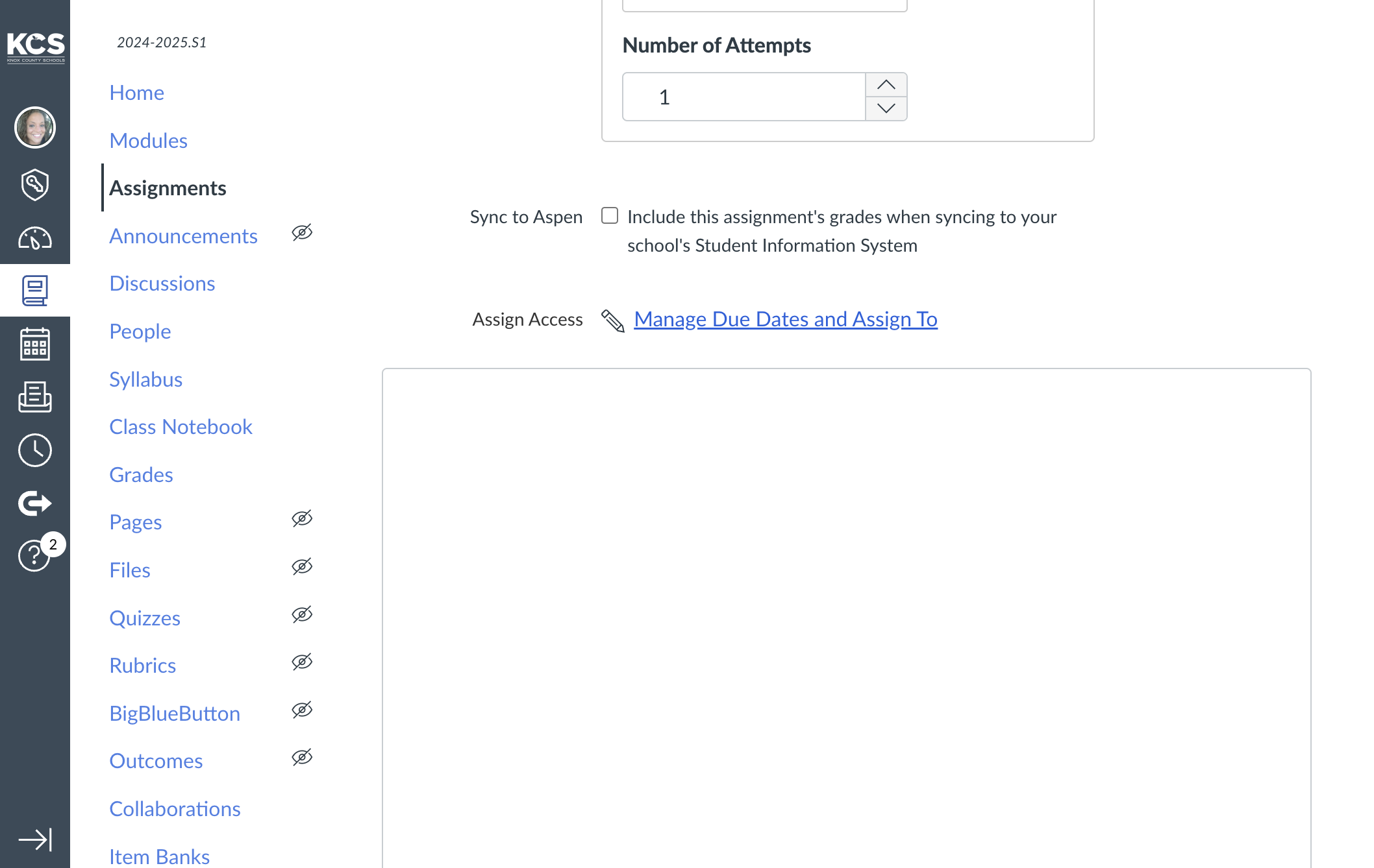 Click on Manage Due Dates and Assign To