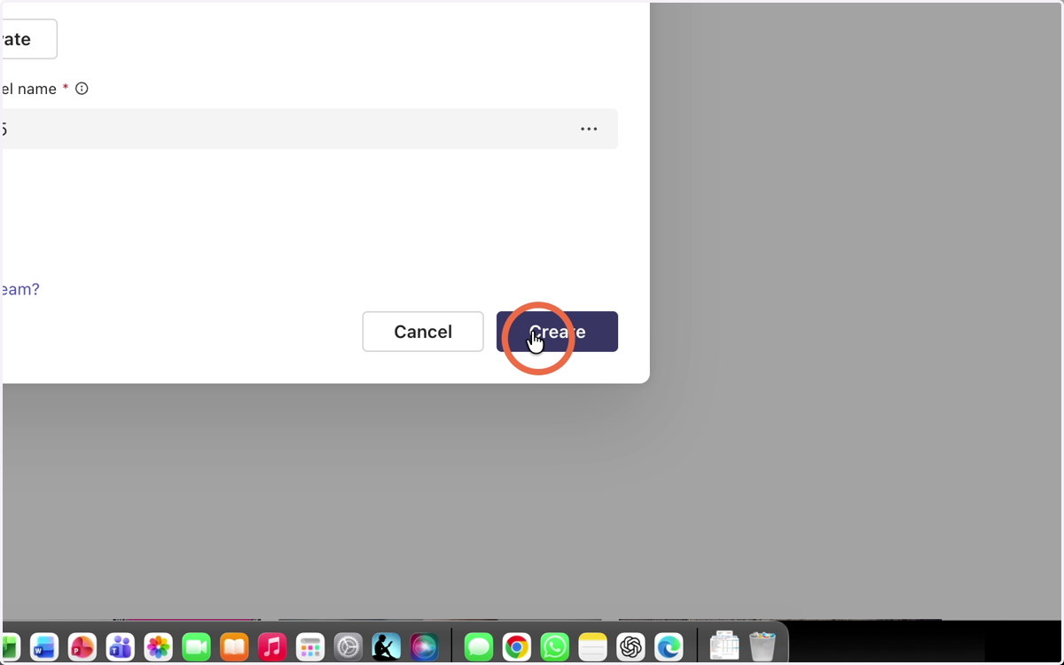 Click Create