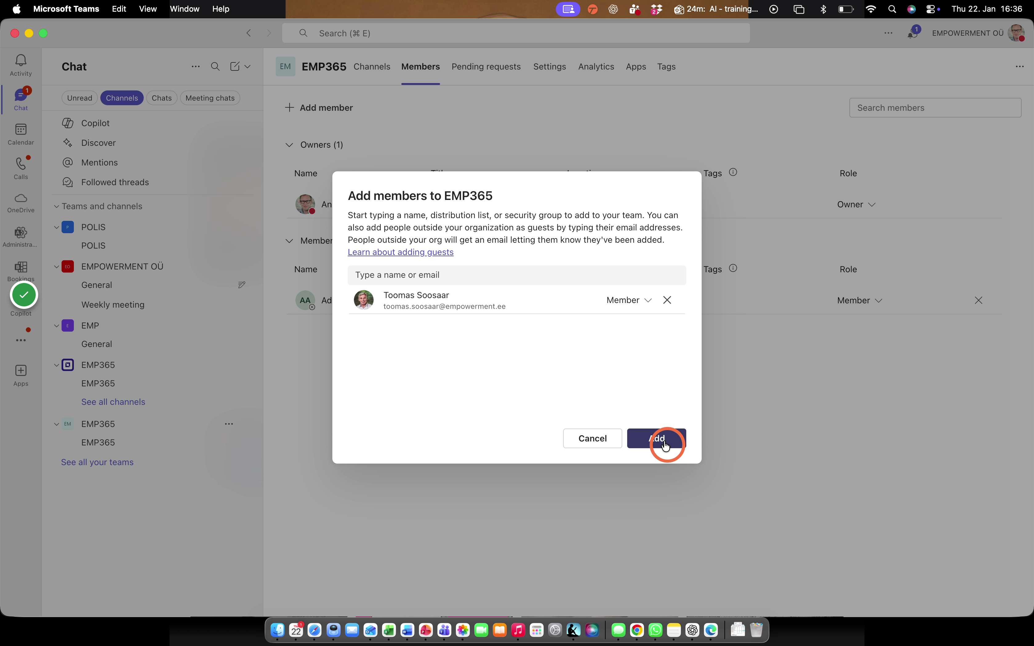 Click - Add