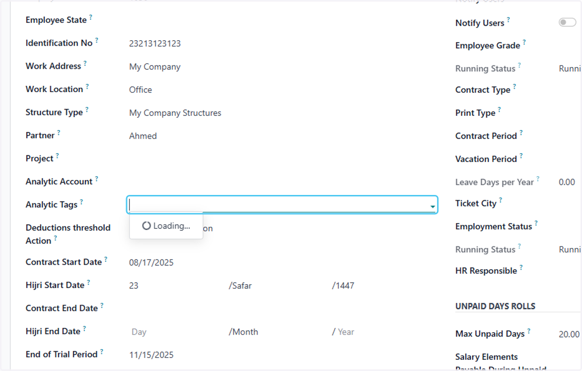 Click on Analytic Tags?