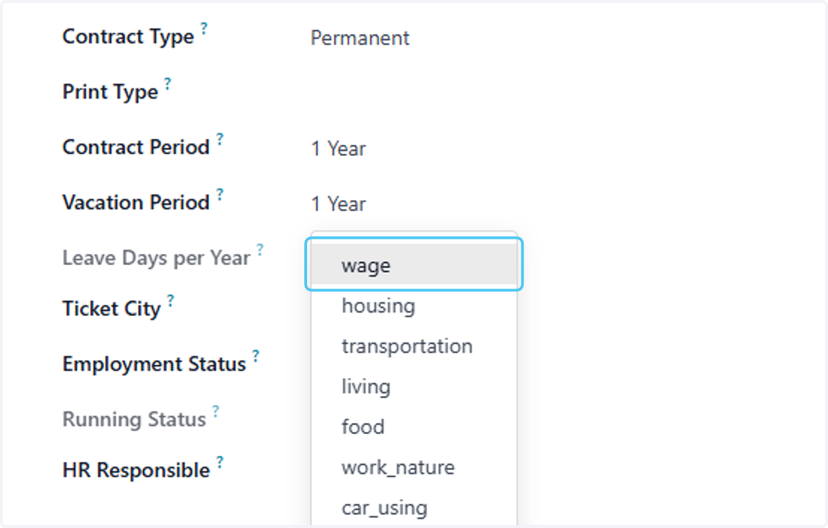 Click on wage