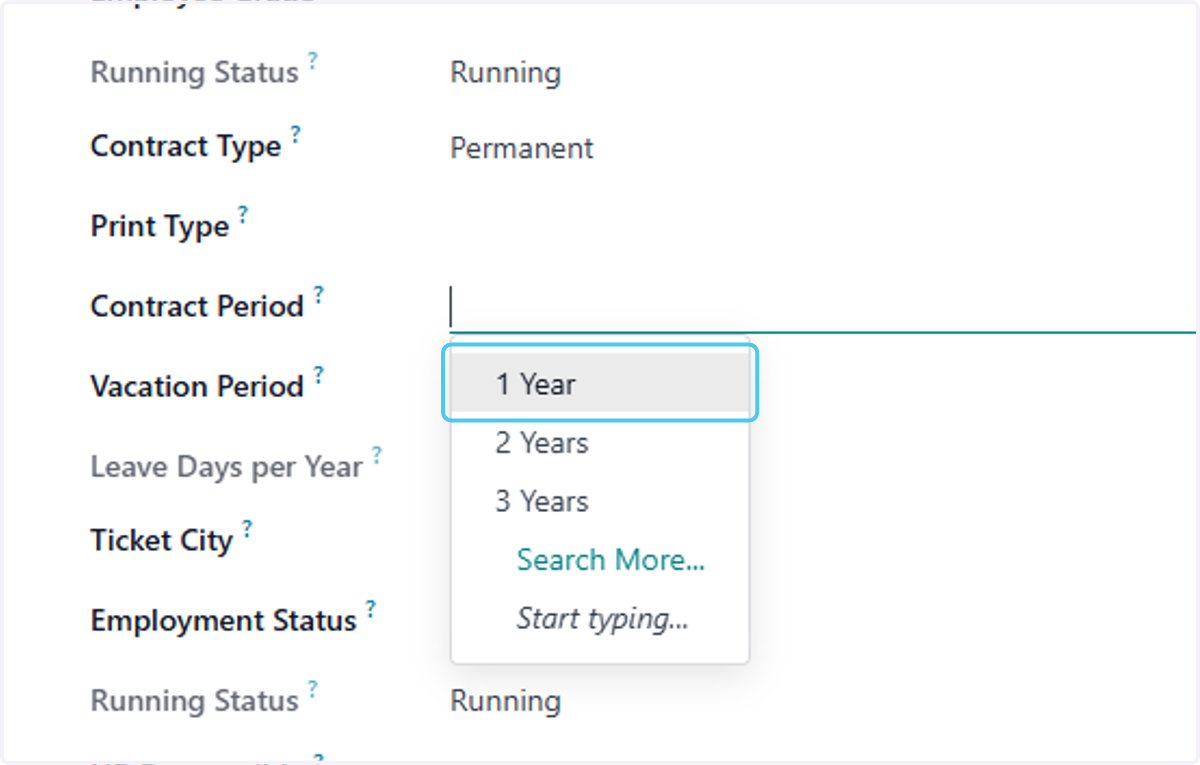Click on 1 Year