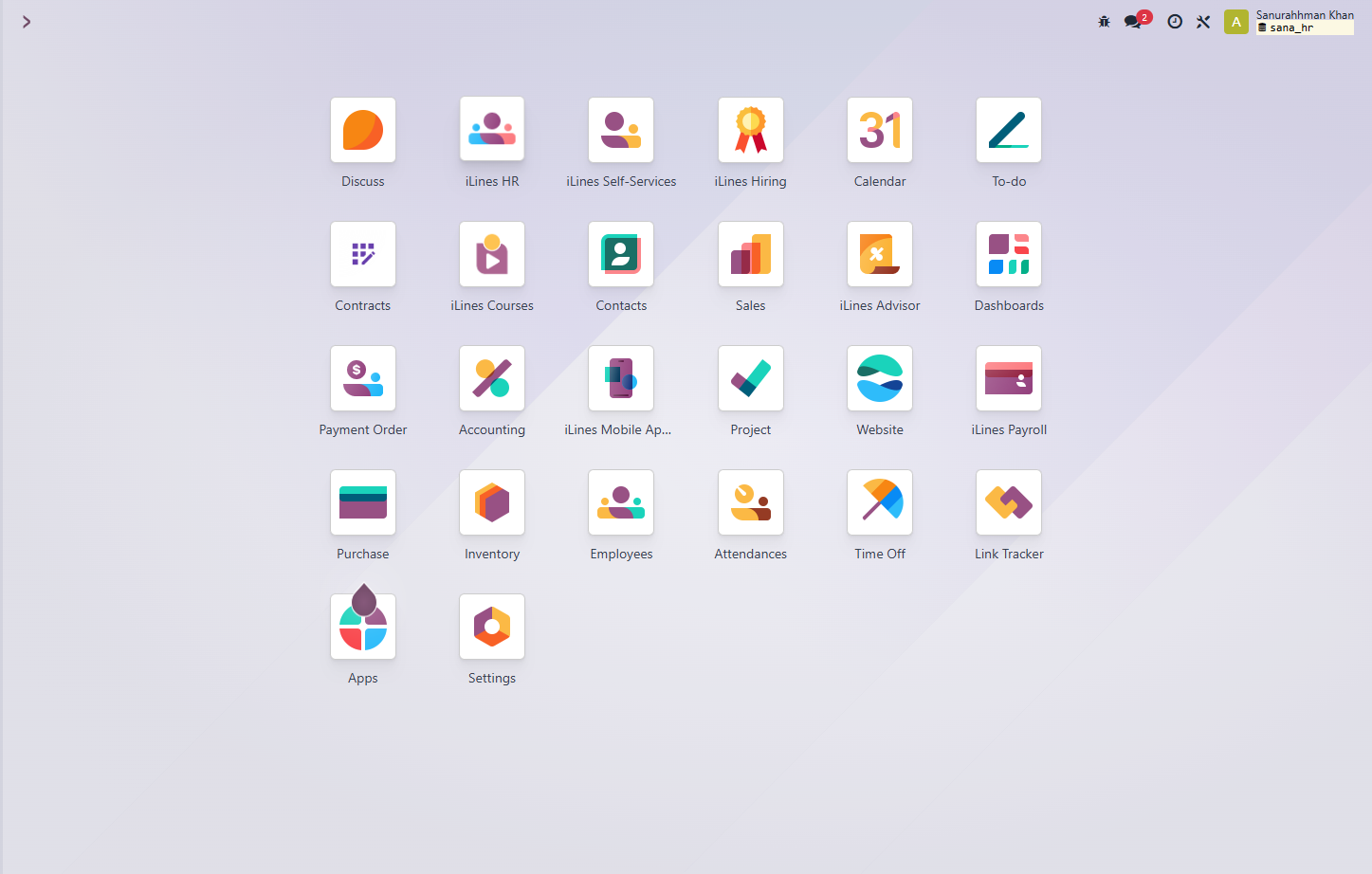 Click on iLines HR