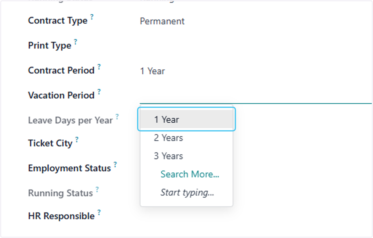 Click on 1 Year