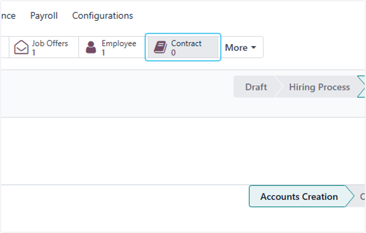 Click on Contract