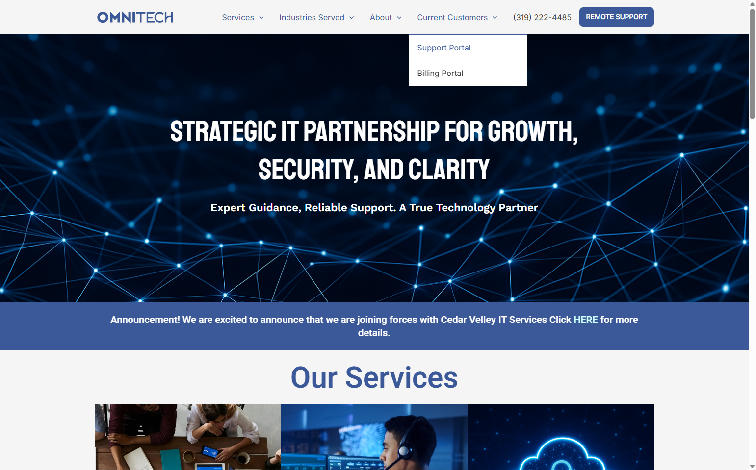 Click on Support Portal