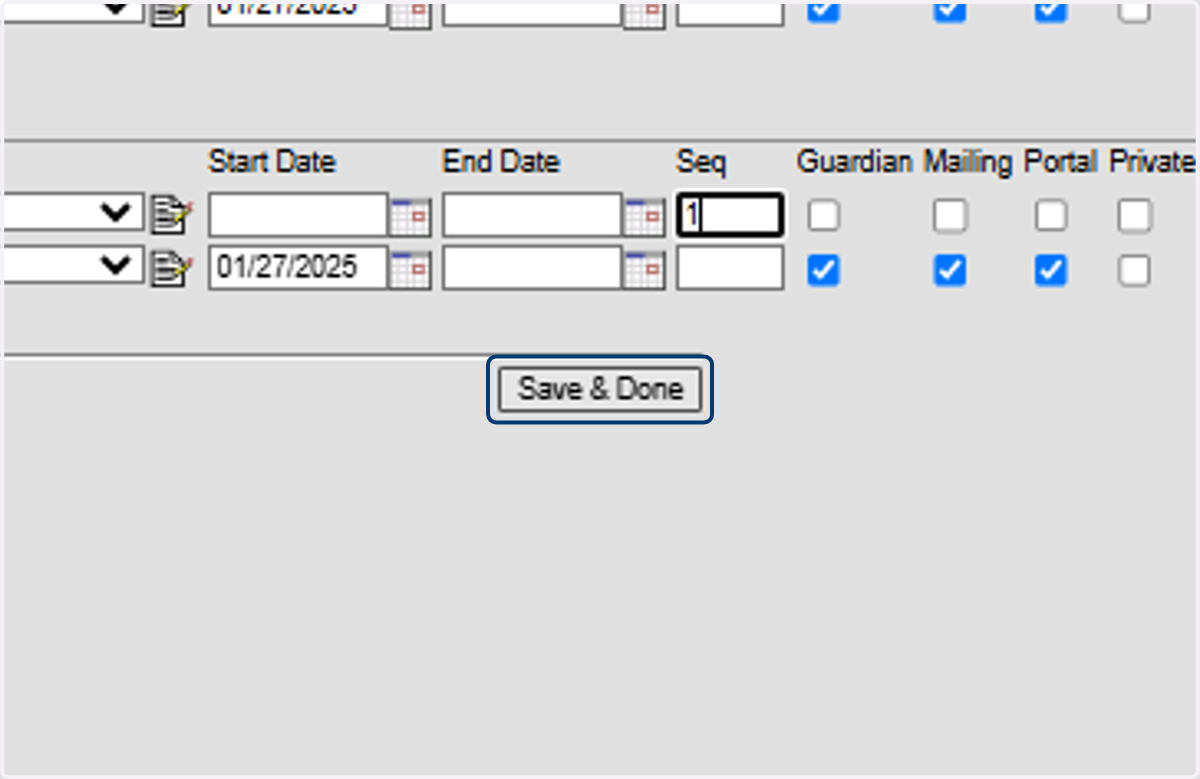 Click on Save & Done