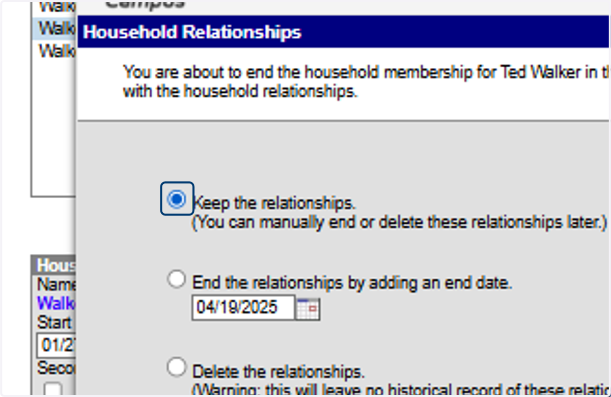 Select the appropriate relationship status