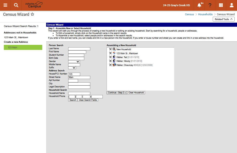 Click on Continue - Step 2