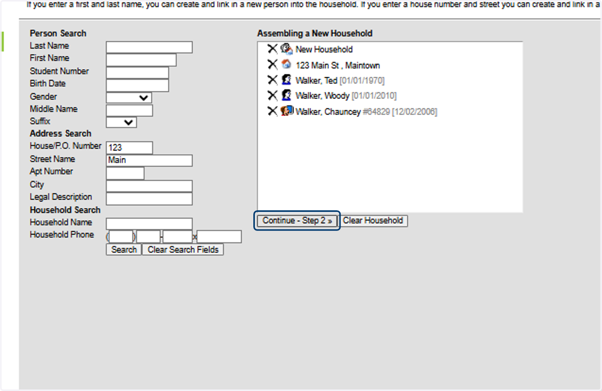 Click on Continue - Step 2