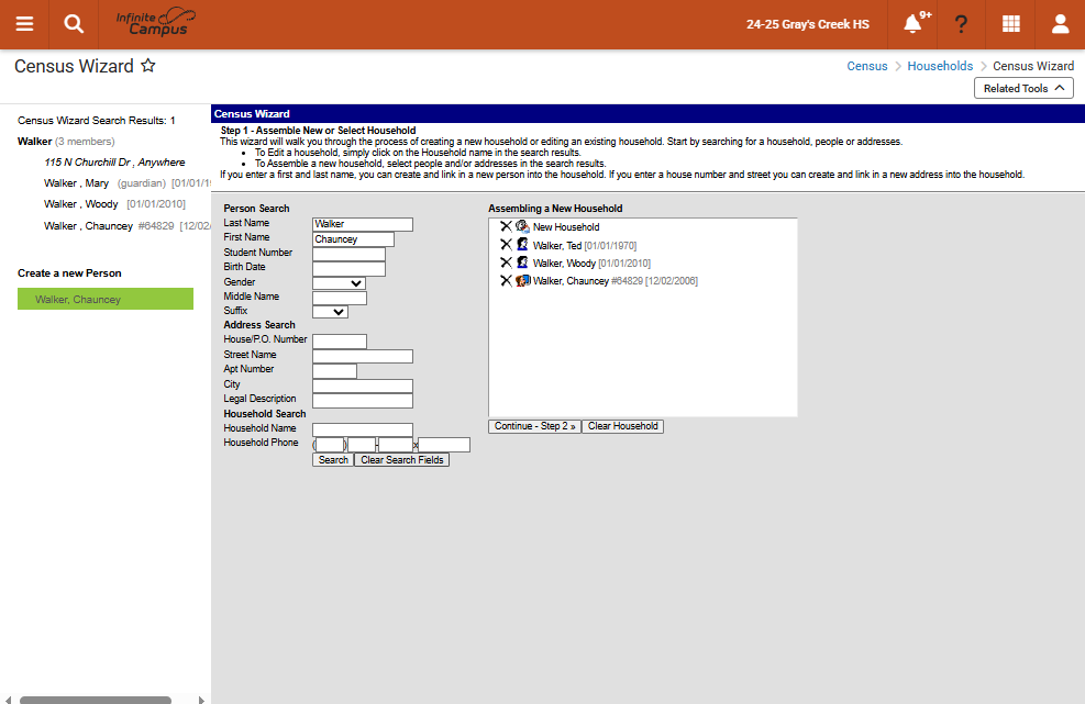 Click on Clear Search Fields