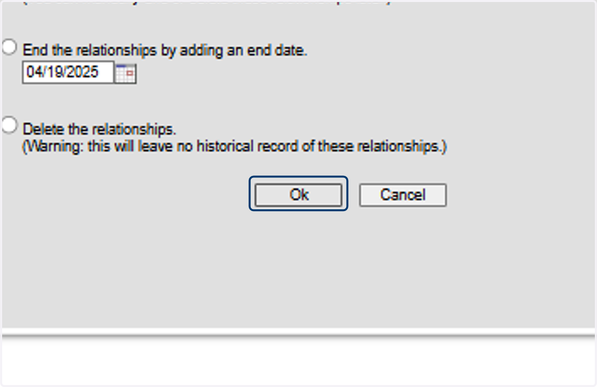 Click on Ok